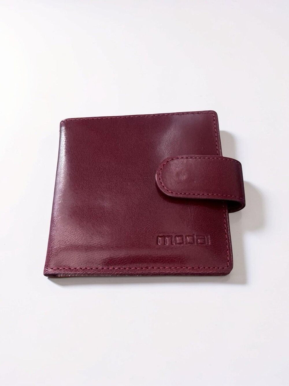 Moda Spana🧡 NEW Leather Wallet Wine Red Bifold Card-Passport